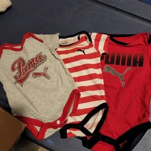 Baby Boy's Puma onesies. Size 0-3 months.